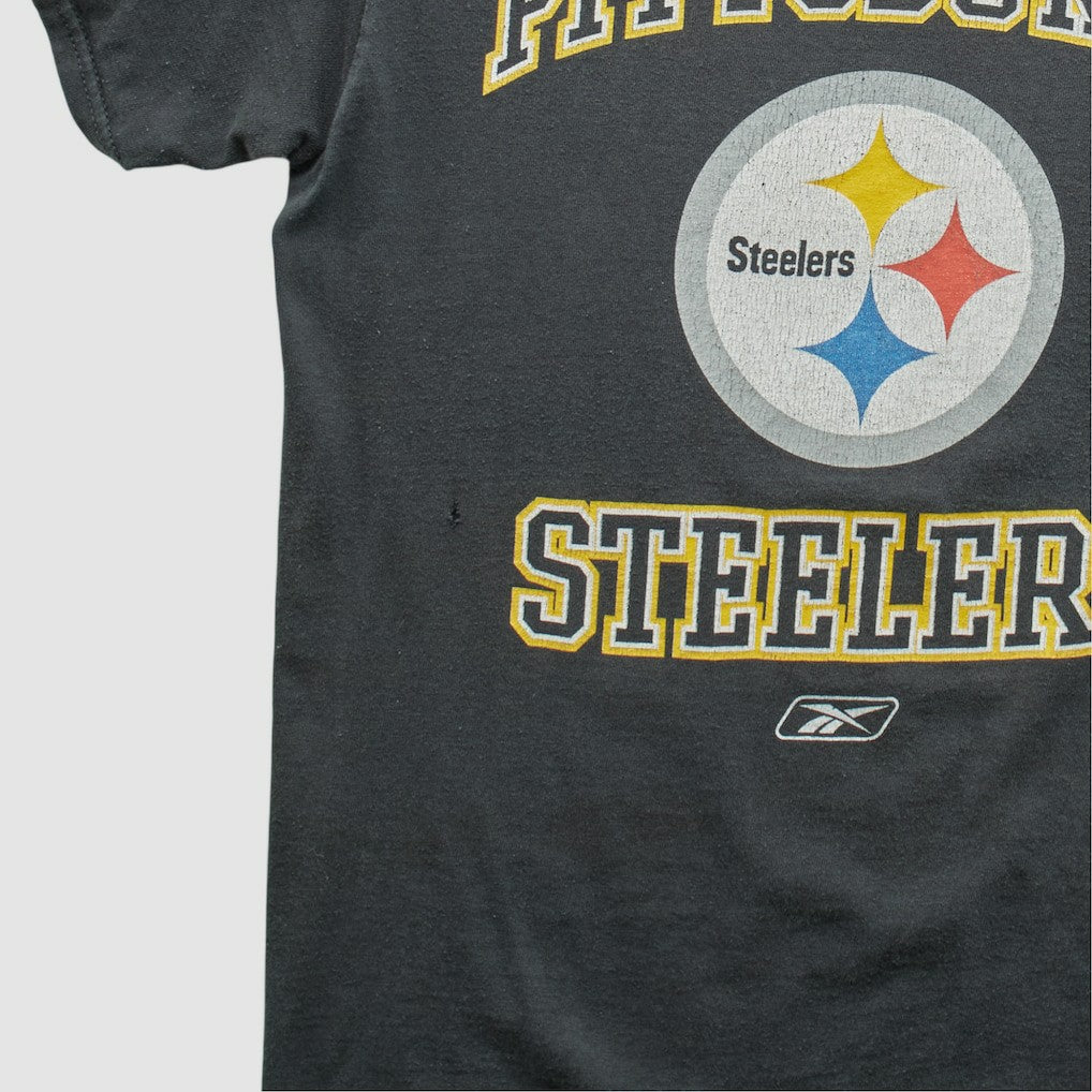 Pittsburgh Steelers Reebok 2000s T-shirt Black Vintage - Fanatics