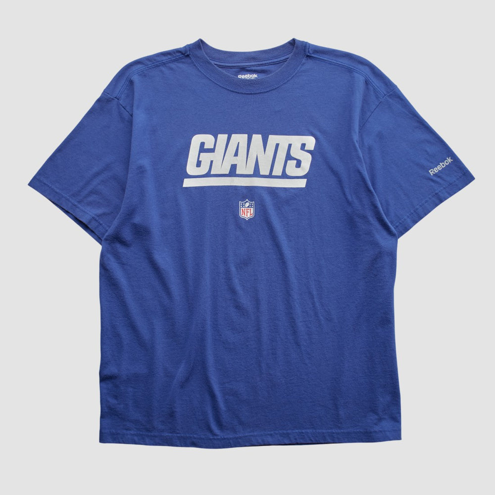 New York Giants Reebok 2000s T-shirt Blue Vintage - Fanatics