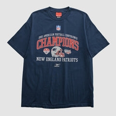 New England Patriots Reebok 2001 T-shirt Navy Vintage - Fanatics
