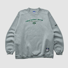 New York Jets Reebok 2000s Pullover Sweatshirt Heather Gray Vintage - Fanatics