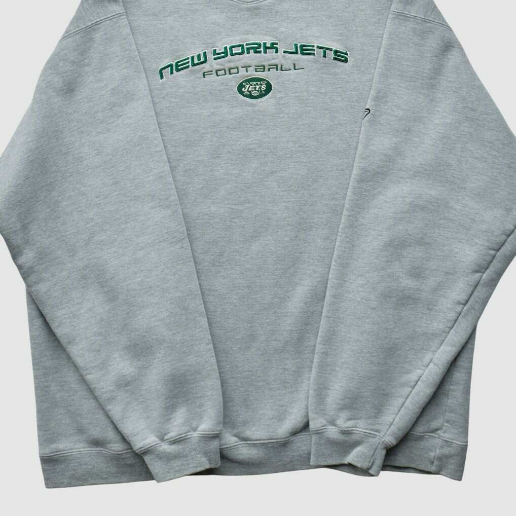 New York Jets Reebok 2000s Pullover Sweatshirt Heather Gray Vintage - Fanatics