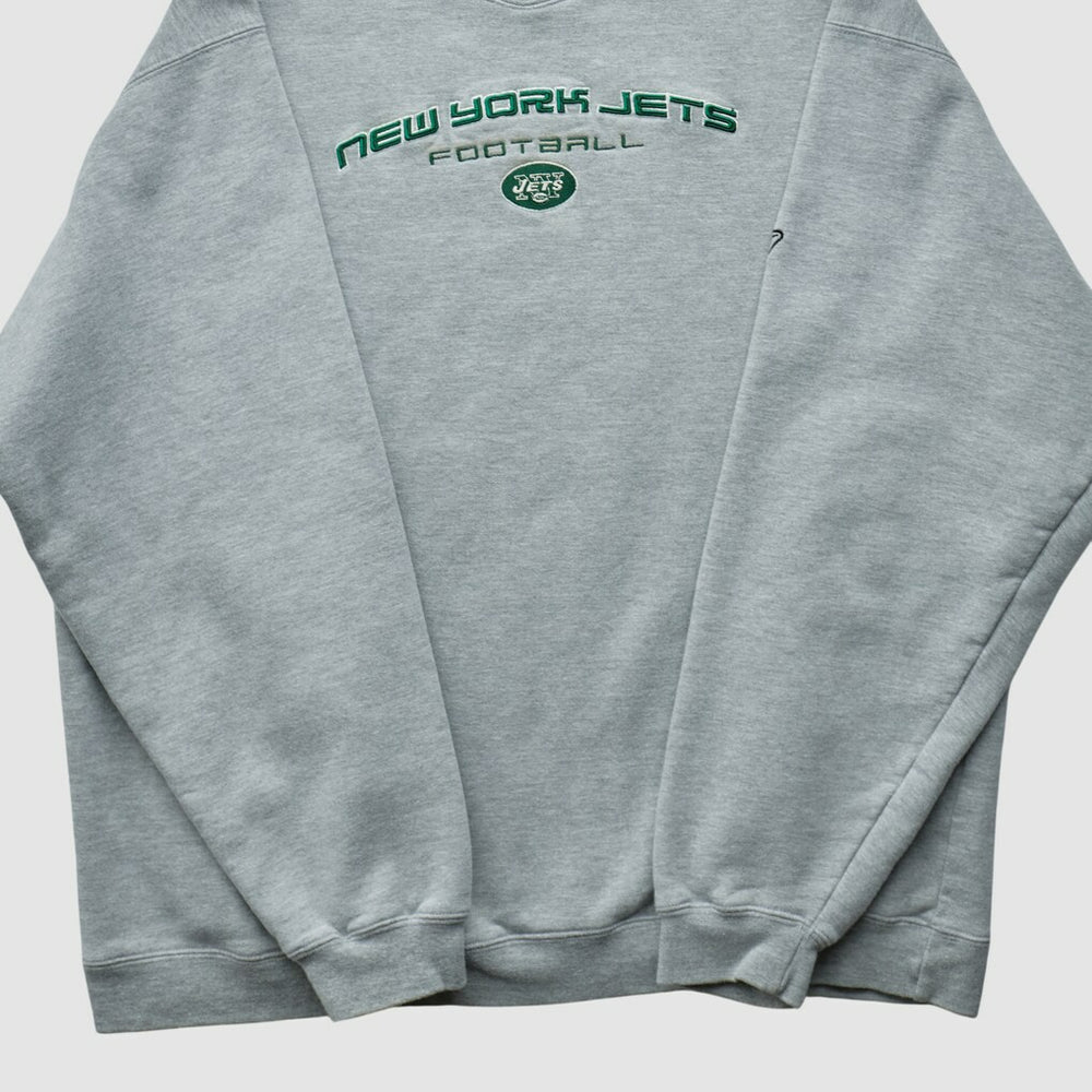New York Jets Reebok 2000s Pullover Sweatshirt Heather Gray Vintage - Fanatics