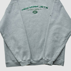 New York Jets Reebok 2000s Pullover Sweatshirt Heather Gray Vintage - Fanatics
