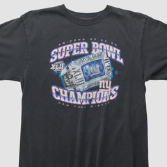 New York Giants Reebok 2008 T-shirt Black Vintage - Fanatics