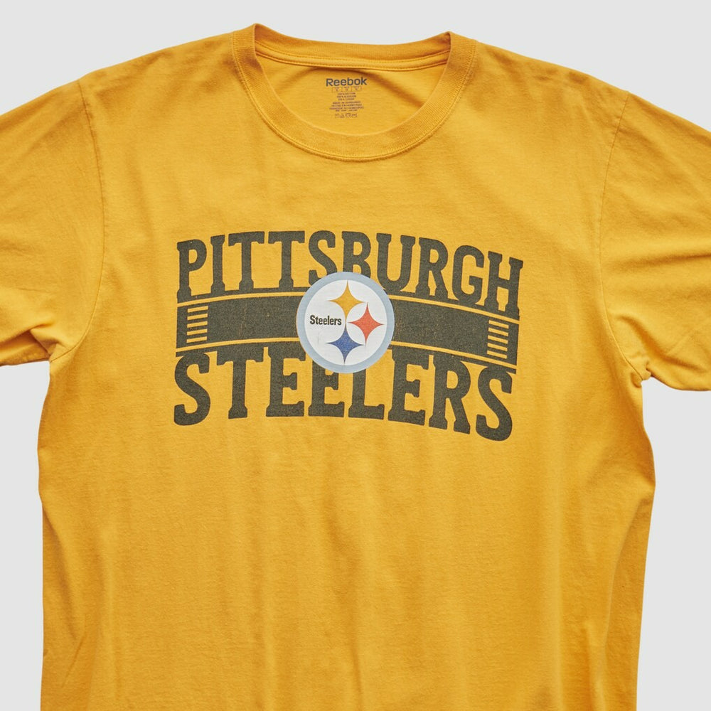 Pittsburgh Steelers Reebok 2000s T-shirt Yellow Vintage - Fanatics