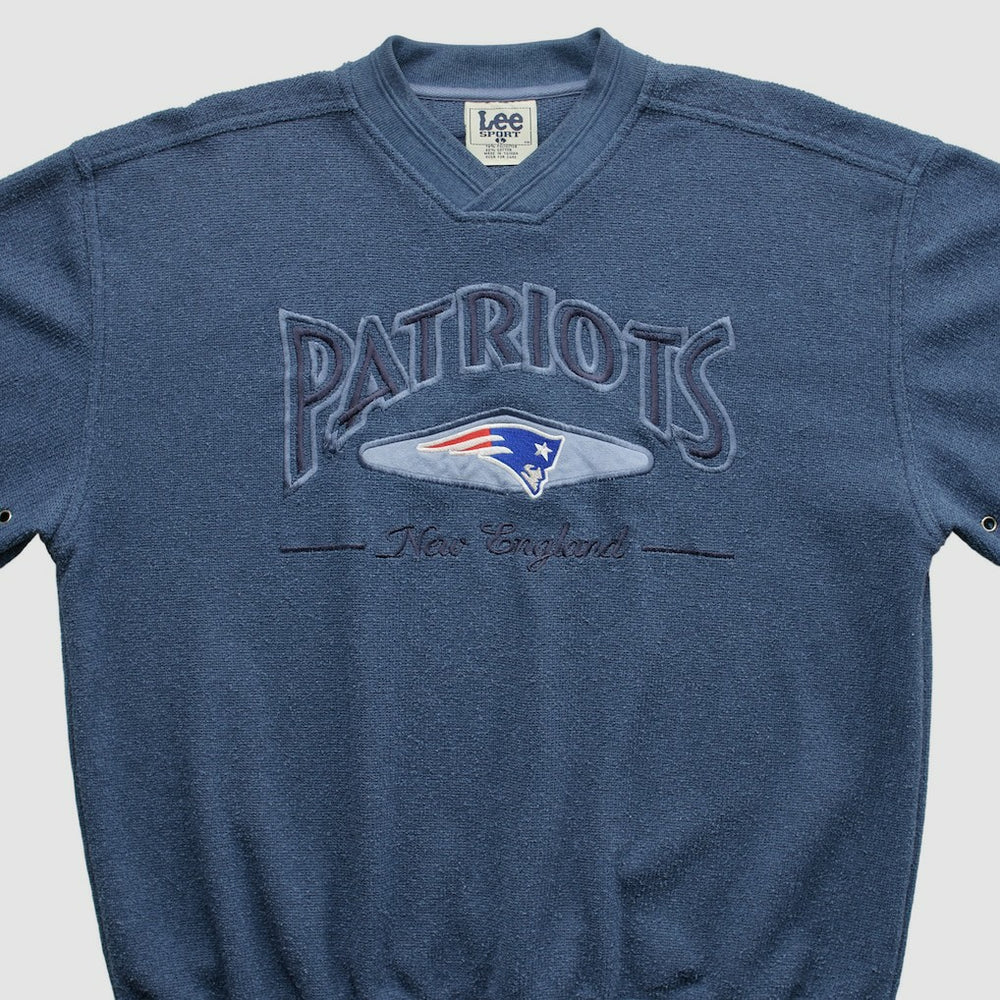 New England Patriots Lee Apparel 90s Pullover Sweatshirt Navy Vintage - Fanatics