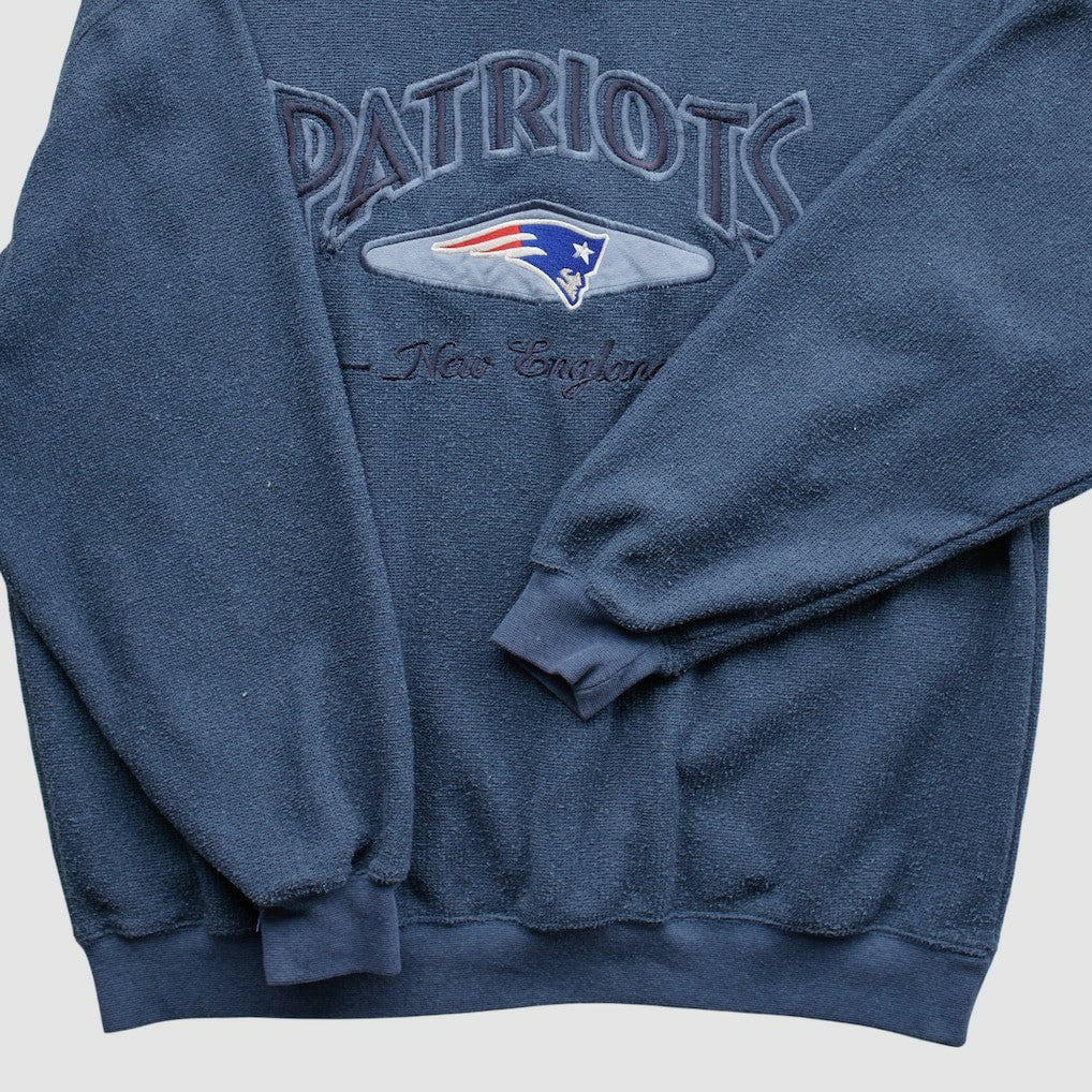 New England Patriots Lee Apparel 90s Pullover Sweatshirt Navy Vintage - Fanatics