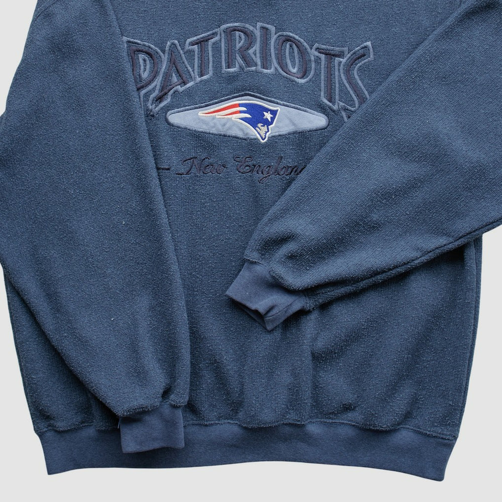 New England Patriots Lee Apparel 90s Pullover Sweatshirt Navy Vintage - Fanatics