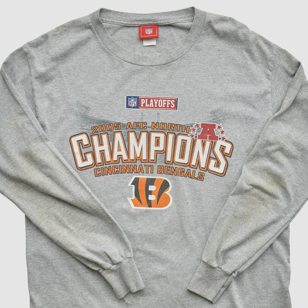 Cincinnati Bengals NFL 2005 Long Sleeve T-shirt Heather Gray Vintage - Fanatics