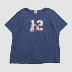 New England Patriots NFL 2000s T-shirt Navy Vintage - Fanatics