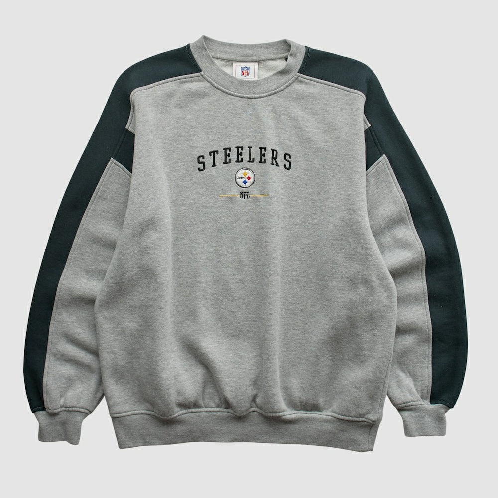 Pittsburgh Steelers NFL 2000s Pullover Sweatshirt Heather Gray Vintage - Fanatics
