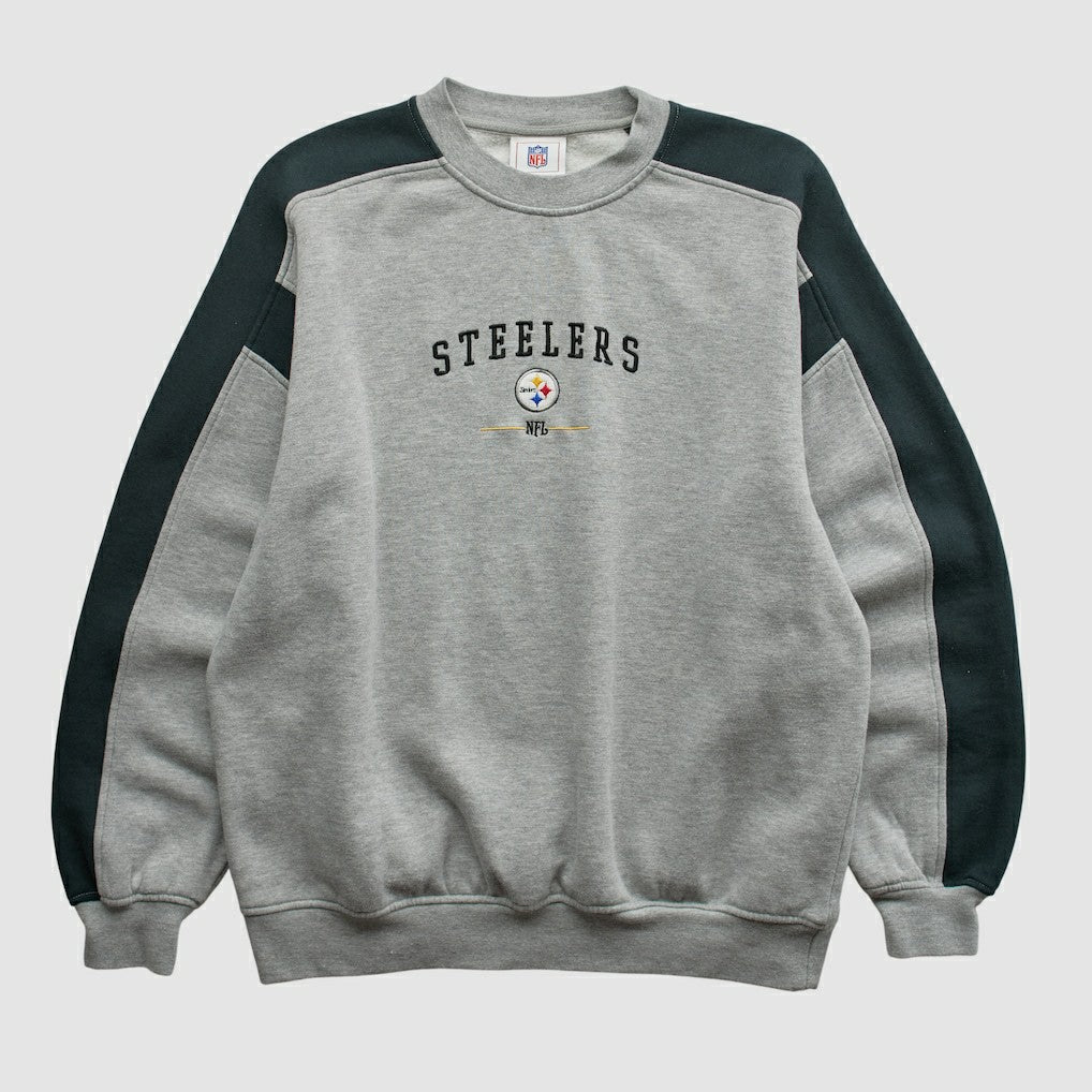 Pittsburgh Steelers NFL 2000s Pullover Sweatshirt Heather Gray Vintage - Fanatics