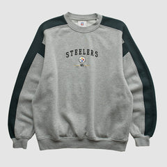 Pittsburgh Steelers NFL 2000s Pullover Sweatshirt Heather Gray Vintage - Fanatics
