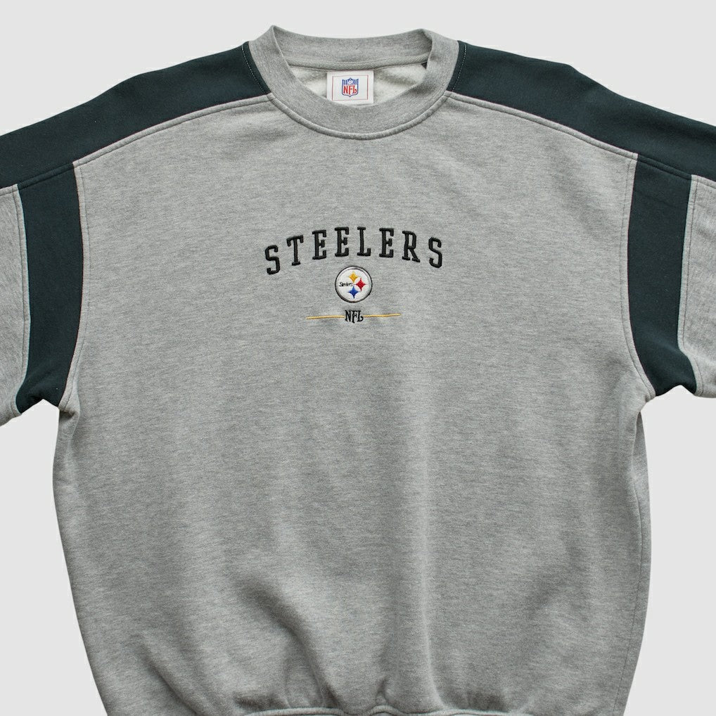 Pittsburgh Steelers NFL 2000s Pullover Sweatshirt Heather Gray Vintage - Fanatics
