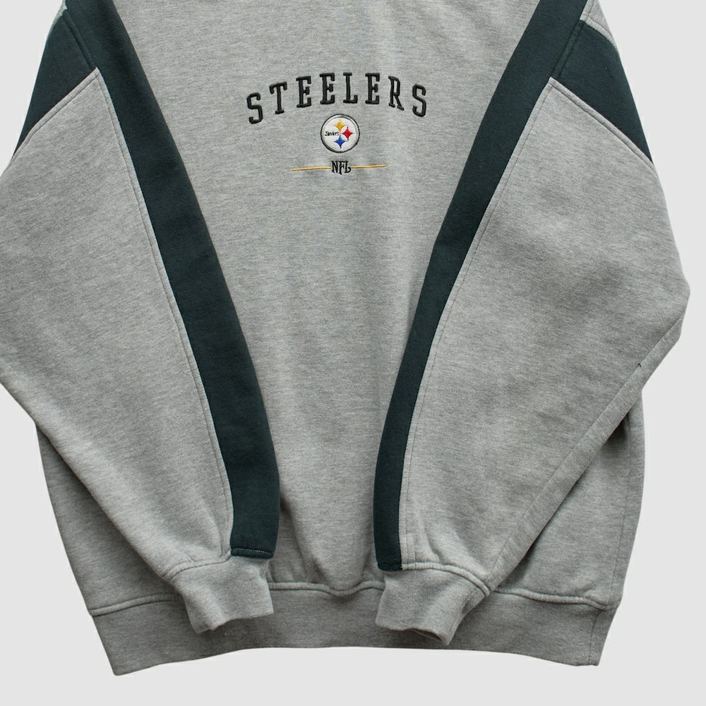 Pittsburgh Steelers NFL 2000s Pullover Sweatshirt Heather Gray Vintage - Fanatics