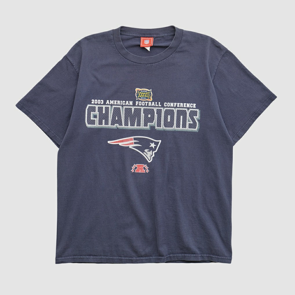 New England Patriots NFL 2003 T-shirt Navy Vintage - Fanatics