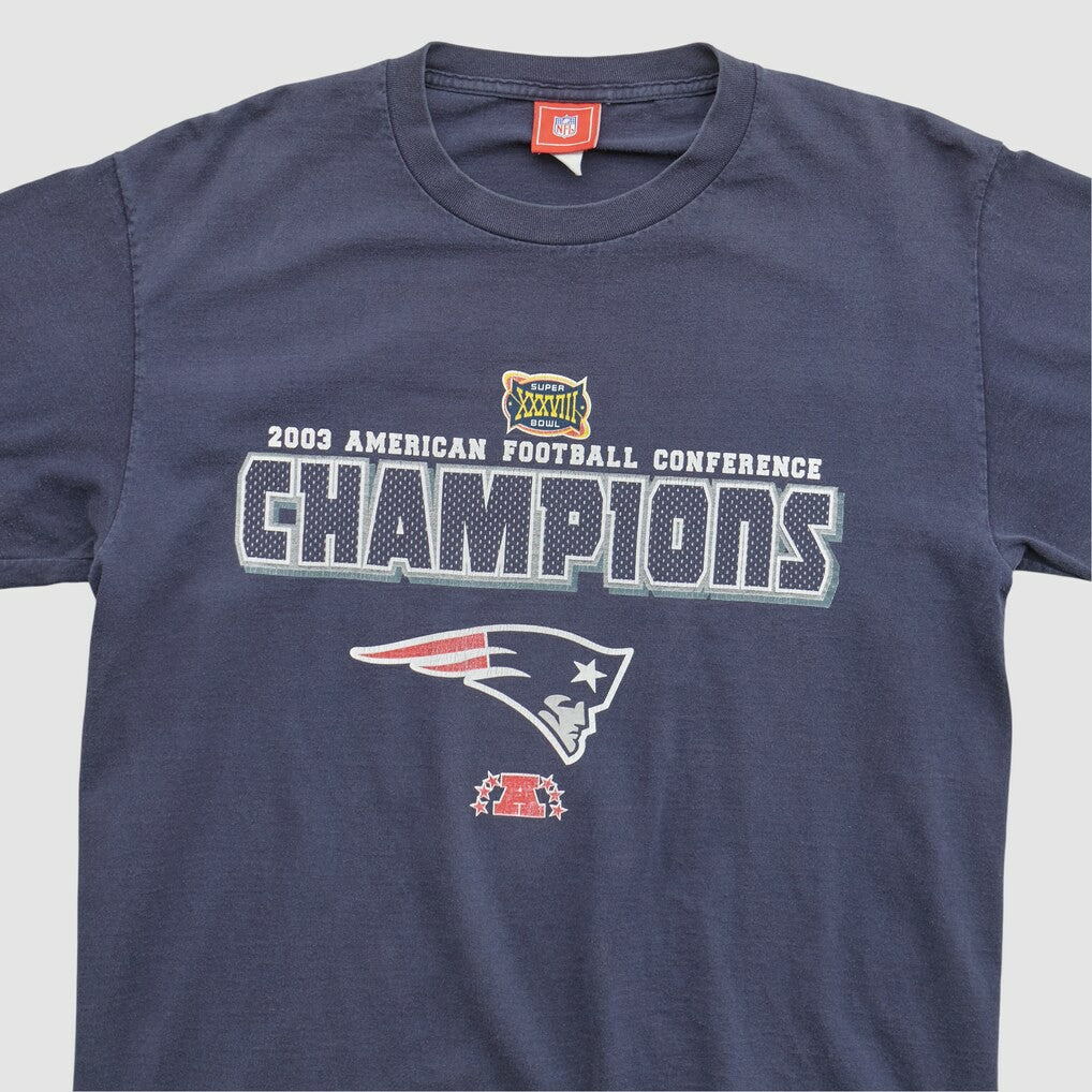 New England Patriots NFL 2003 T-shirt Navy Vintage - Fanatics