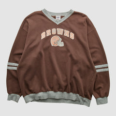 Cleveland Browns NFL 2000s Pullover Sweatshirt Brown Vintage - Fanatics