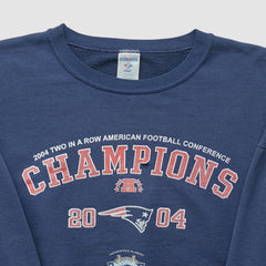 New England Patriots Jerzees 2004 Pullover Sweatshirt Navy Vintage - Fanatics