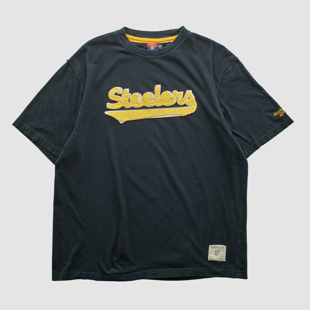 Pittsburgh Steelers Reebok 2000s T-shirt Black Vintage - Fanatics