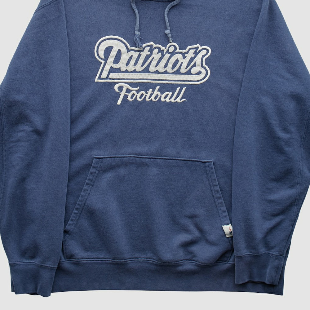 New England Patriots NFL 2000s Hooded Pullover Sweatshirt Navy Vintage - Fanatics