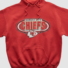 Kansas City Chiefs Logo Athletic 90s Hooded Pullover Sweatshirt Red Vintage - Fanatics