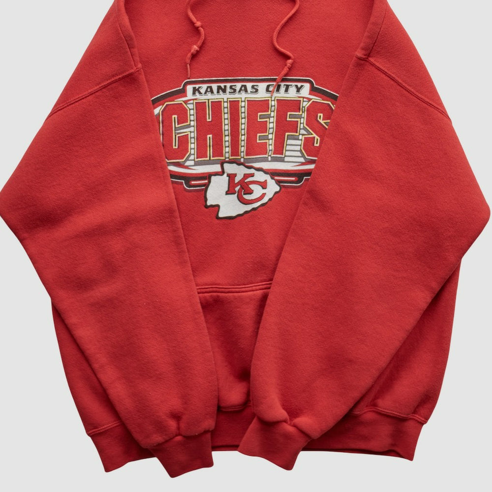 Kansas City Chiefs Logo Athletic 90s Hooded Pullover Sweatshirt Red Vintage - Fanatics