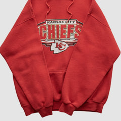 Kansas City Chiefs Logo Athletic 90s Hooded Pullover Sweatshirt Red Vintage - Fanatics