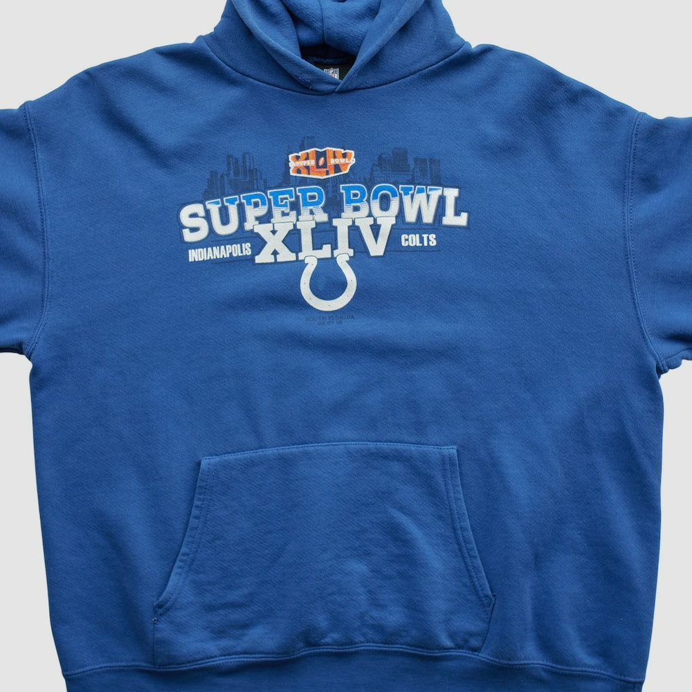 Indianapolis Colts NFL 2010 Hooded Pullover Sweatshirt Blue Vintage - Fanatics