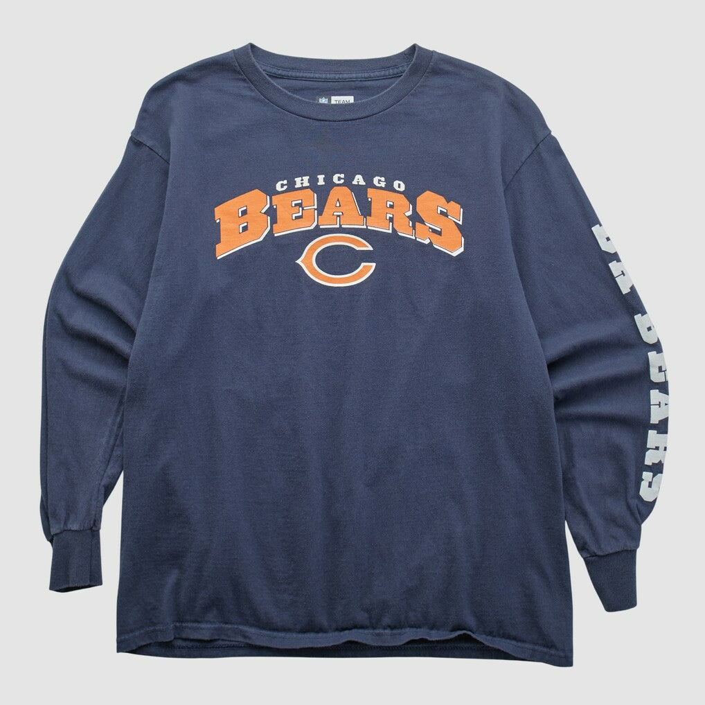 Chicago Bears NFL 2010s Long Sleeve T-shirt Navy Vintage - Fanatics