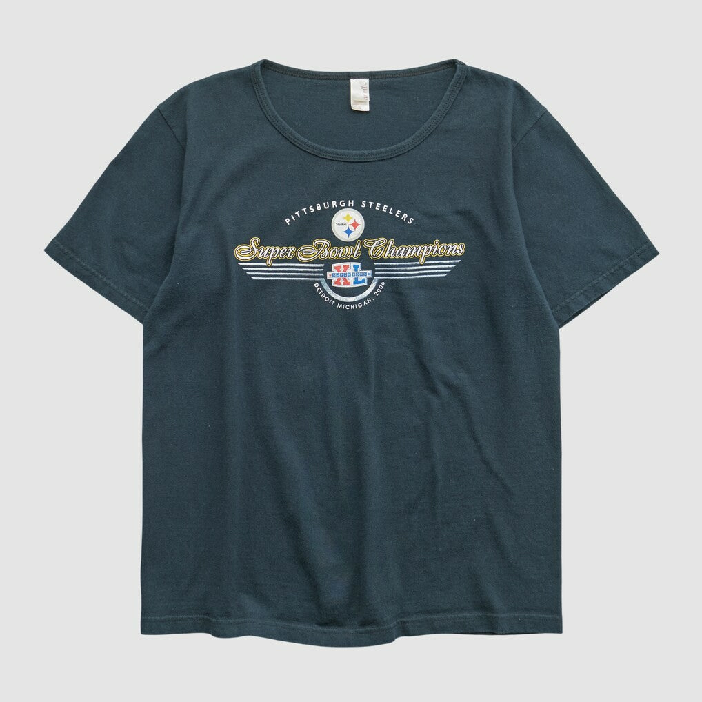 Pittsburgh Steelers Anvil 2006 T-shirt Navy Vintage - Fanatics