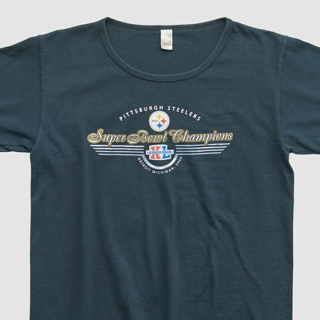 Pittsburgh Steelers Anvil 2006 T-shirt Navy Vintage - Fanatics
