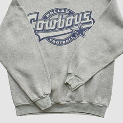 Dallas Cowboys Logo 7 90s Pullover Sweatshirt Heather Gray Vintage - Fanatics
