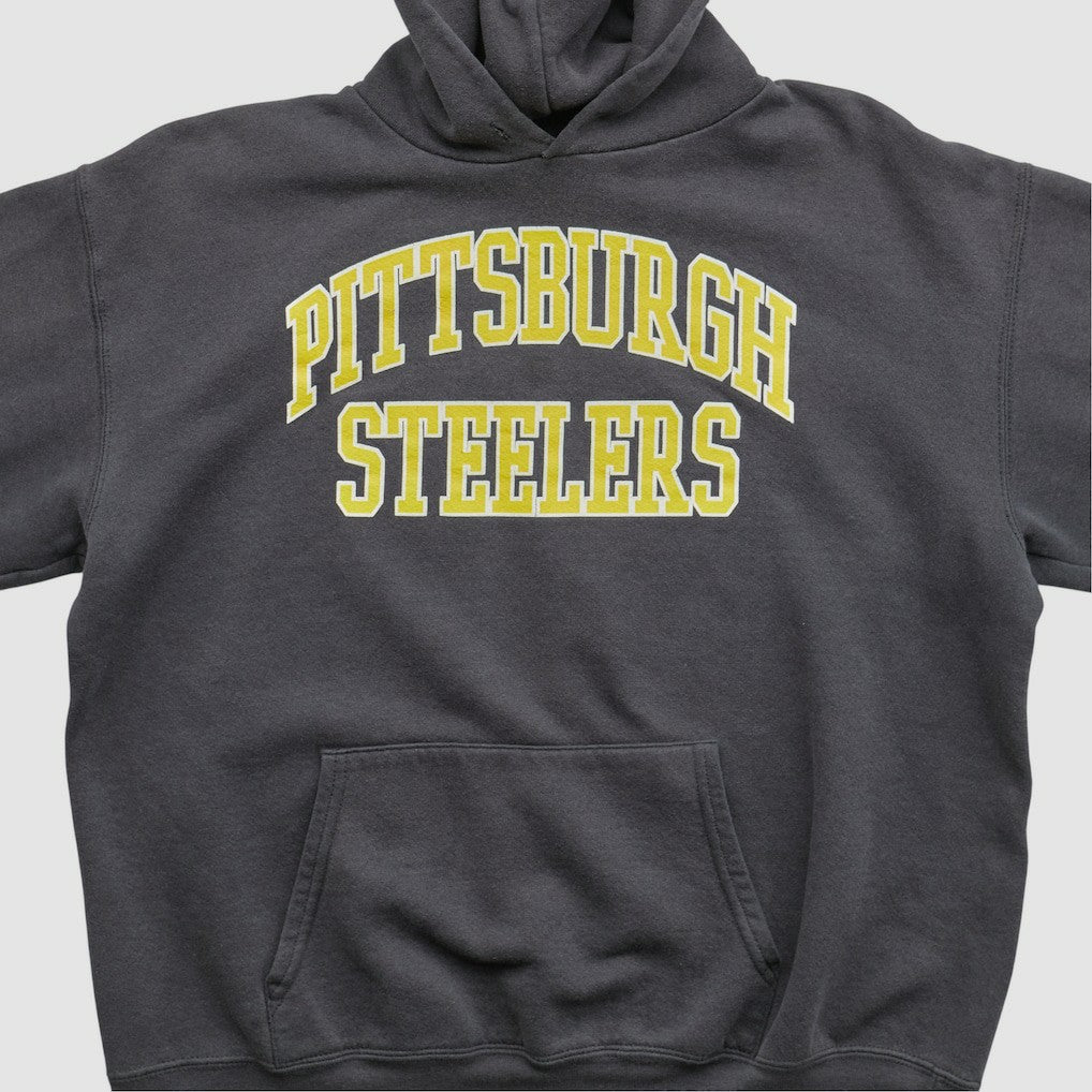 Pittsburgh Steelers NFL 2000s Hooded Pullover Sweatshirt Black Vintage - Fanatics