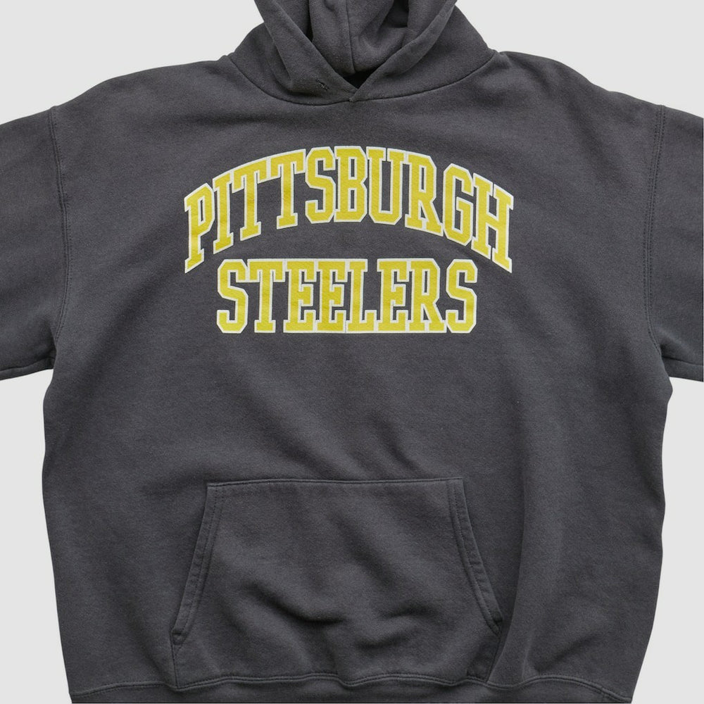 Pittsburgh Steelers NFL 2000s Hooded Pullover Sweatshirt Black Vintage - Fanatics