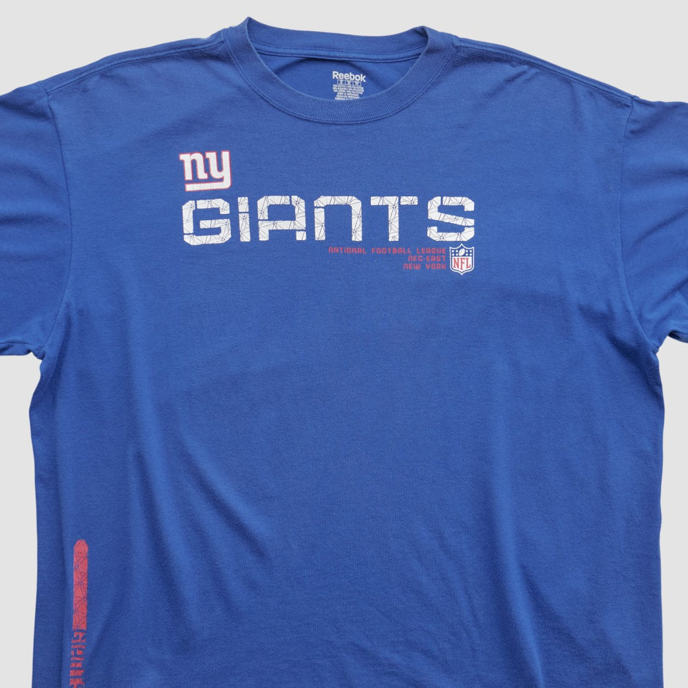 New York Giants Reebok 2000s T-shirt Blue Vintage - Fanatics