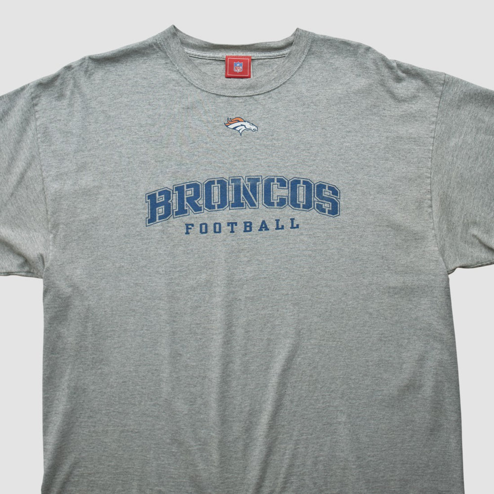 Denver Broncos NFL 2000s T-shirt Heather Gray Vintage - Fanatics