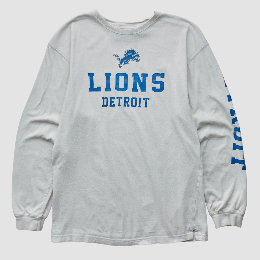 Detroit Lions NFL 2000s Long Sleeve T-shirt White Vintage - Fanatics