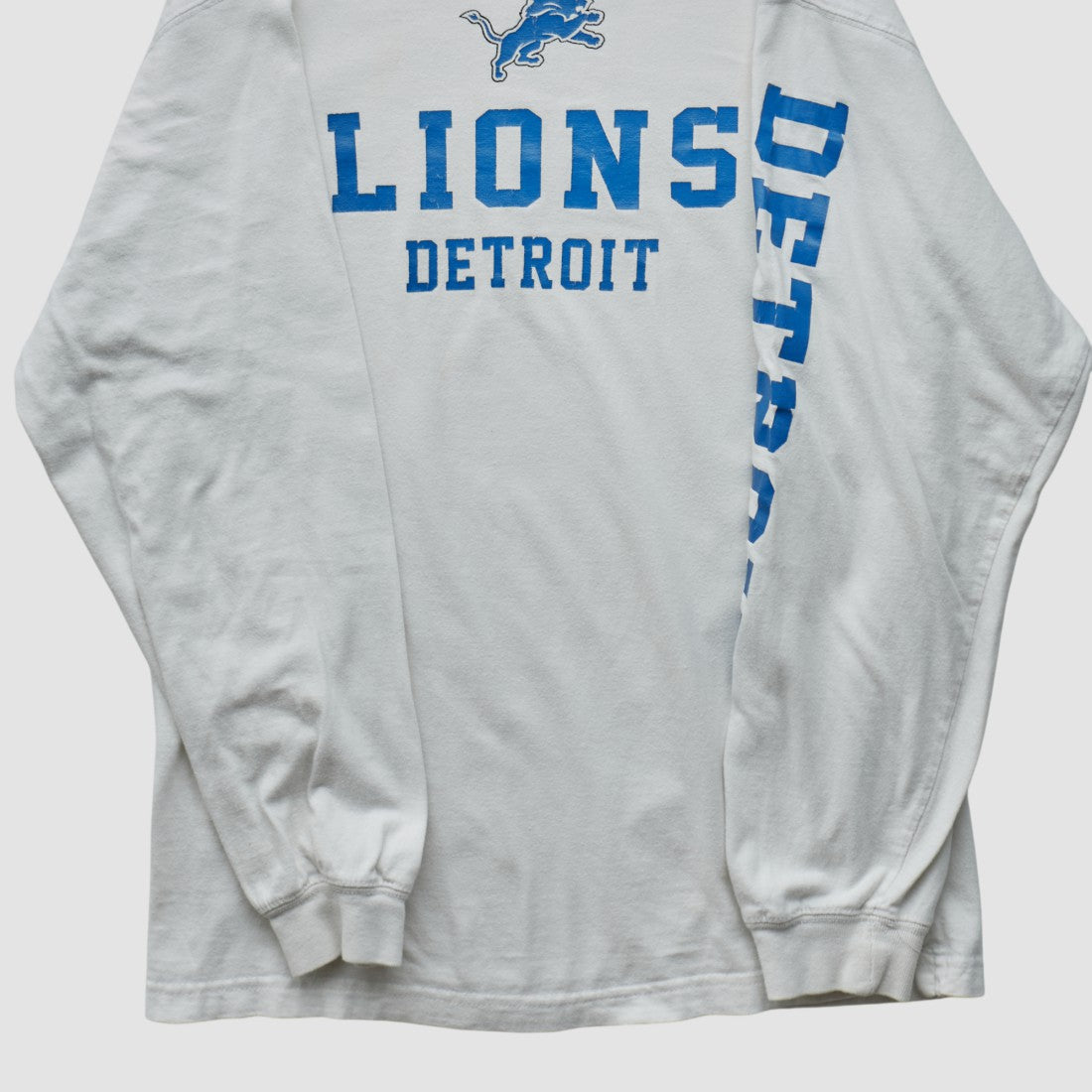 Detroit Lions NFL 2000s Long Sleeve T-shirt White Vintage - Fanatics