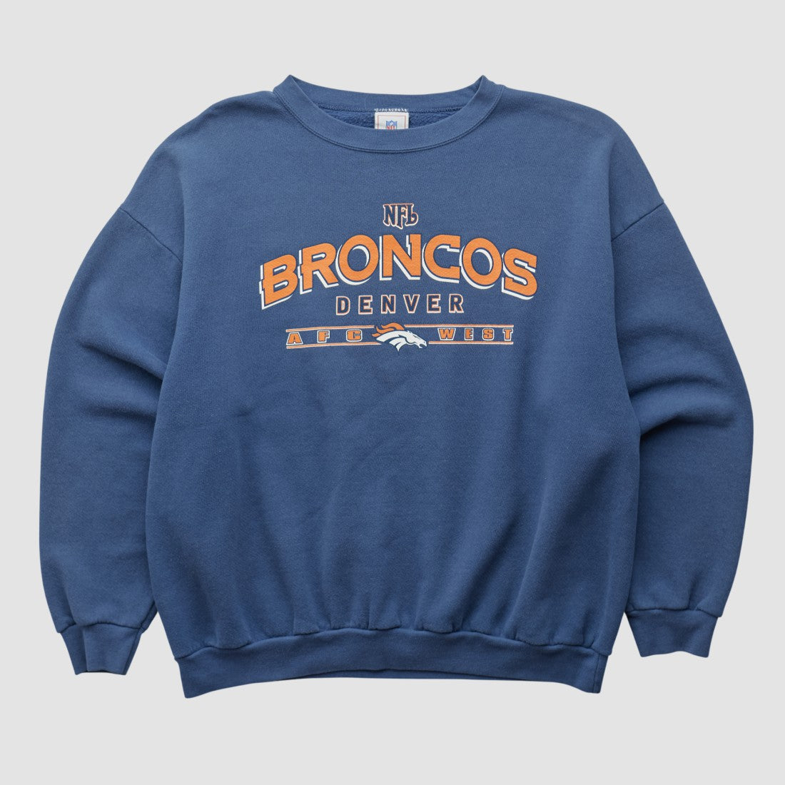 Denver Broncos NFL 2000s Pullover Sweatshirt Navy Vintage - Fanatics