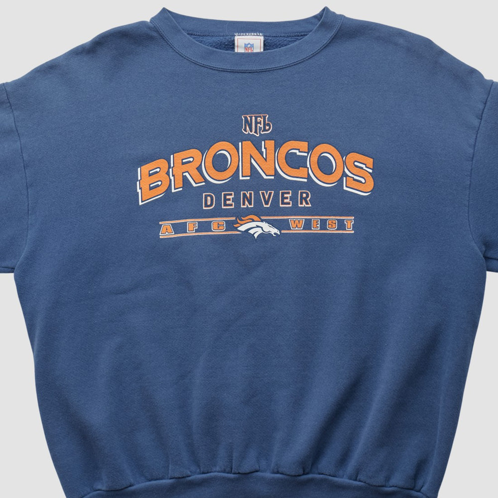Denver Broncos NFL 2000s Pullover Sweatshirt Navy Vintage - Fanatics