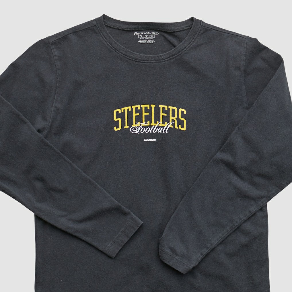 Pittsburgh Steelers Reebok 2000s Long Sleeve T-shirt Black Vintage - Fanatics