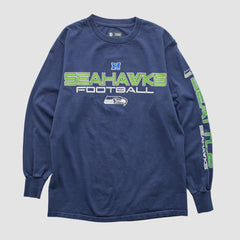 Seattle Seahawks NFL 2010s Long Sleeve T-shirt Navy Vintage - Fanatics