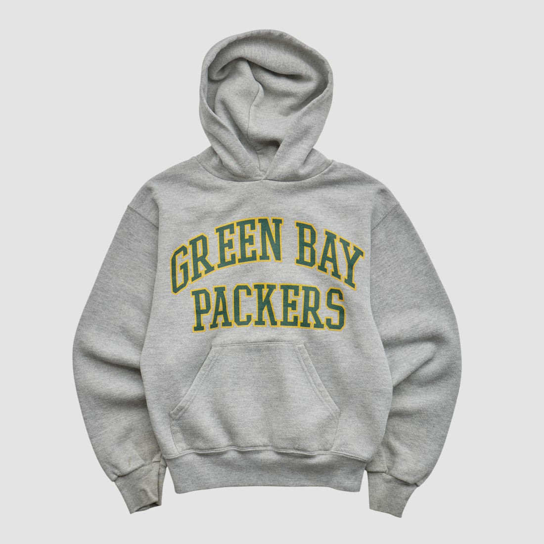 Green Bay Packers NFL 2000s Hooded Pullover Sweatshirt Heather Gray Yth M Real Vintage - Fanatics
