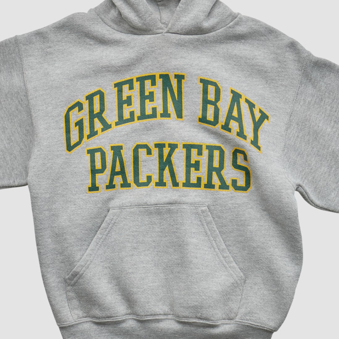 Green Bay Packers NFL 2000s Hooded Pullover Sweatshirt Heather Gray Yth M Real Vintage - Fanatics