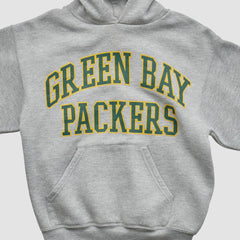 Green Bay Packers NFL 2000s Hooded Pullover Sweatshirt Heather Gray Yth M Real Vintage - Fanatics