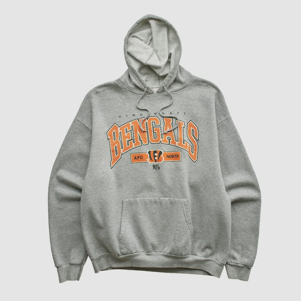 Cincinnati Bengals NFL 2000s Hooded Pullover Sweatshirt Heather Gray Vintage - Fanatics