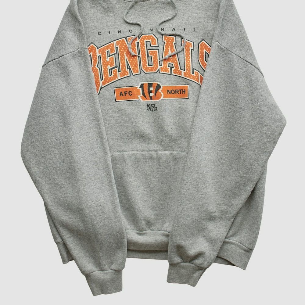 Cincinnati Bengals NFL 2000s Hooded Pullover Sweatshirt Heather Gray Vintage - Fanatics