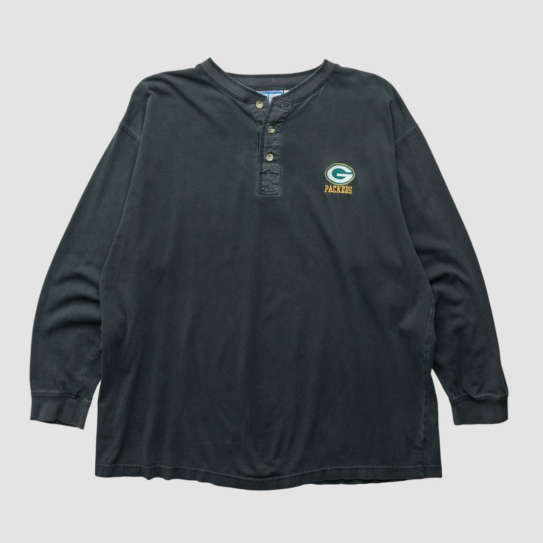 Green Bay Packers Logo 7 90s Long Sleeve T-shirt Black Vintage - Fanatics