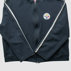 Pittsburgh Steelers NFL 2000s Hooded Full Zip Sweatshirt Black Vintage - Fanatics